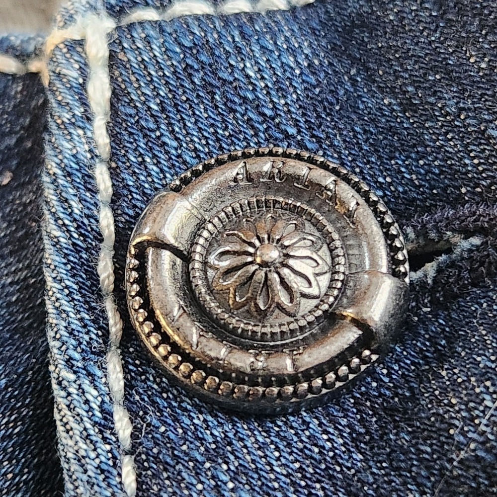 ARIAT REAL Bootcut Jeans Womens 30S Marine Blue Mid Rise Stretch Denim Western‎ - Picture 6 of 11